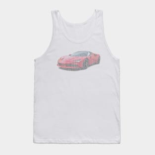 Ferrari SF90 Stradale typographic art Tank Top